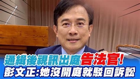 張詠惠|彭文正視訊上訴「為總統論文告法官」案 要律師講話。